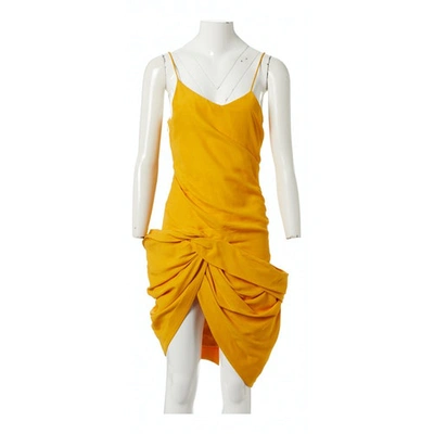 Pre-owned Jacquemus La Bomba Yellow Cotton Dress