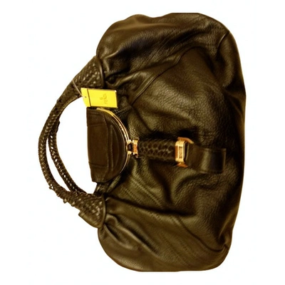 Pre-owned Fendi Spy Black Leather Handbag