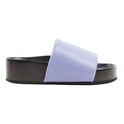 Pre-owned Celine Purple Leather Sandals