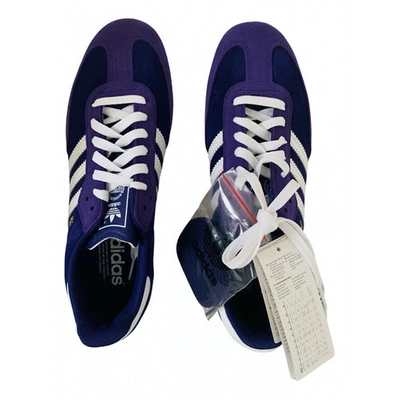 Pre-owned Adidas Originals Samba Purple Suede Trainers
