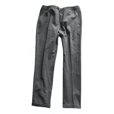 Pre-owned Woolrich Grey Wool Trousers