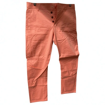 Pre-owned Dsquared2 Pink Cotton Trousers