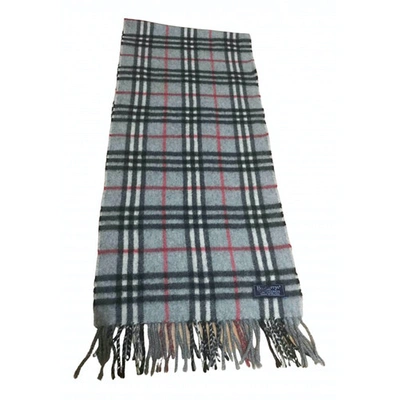 Pre-owned Burberry Grey Cashmere Scarf