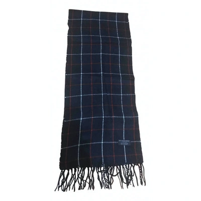 Pre-owned Burberry Navy Cashmere Scarf