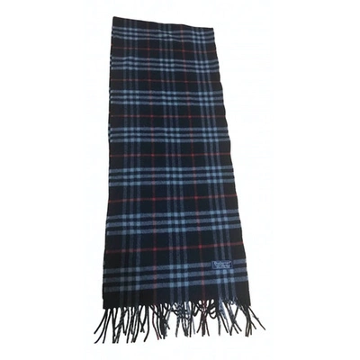 Pre-owned Burberry Navy Wool Scarf