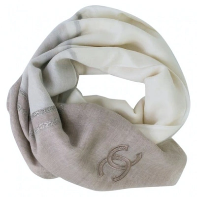 Pre-owned Chanel Beige Cashmere Scarf