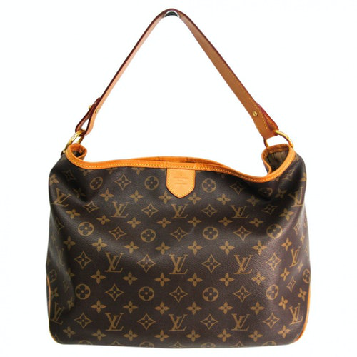 Pre-Owned Louis Vuitton Delightful Brown Cloth Handbag | ModeSens