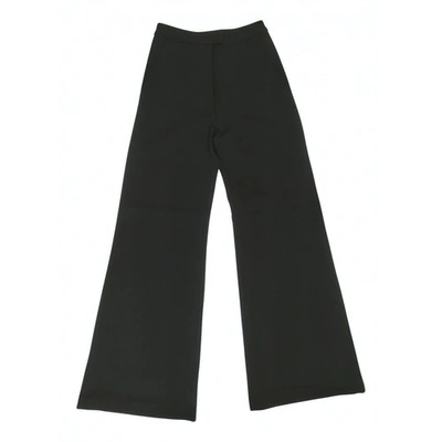Pre-owned Self-portrait Black Polyester Trousers