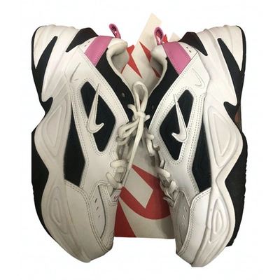 Pre-owned Nike M2k Tekno White Leather Trainers