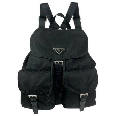 Pre-owned Prada Black Cloth Backpack