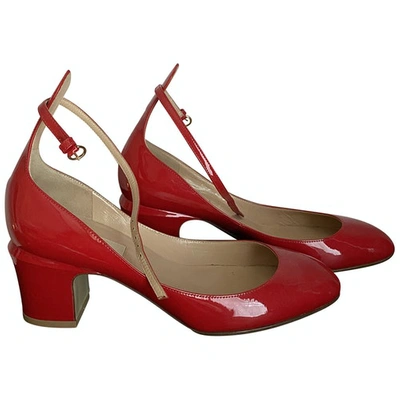 Pre-owned Valentino Garavani Tango Red Patent Leather Heels