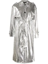 MSGM METALLIC TRENCH COAT