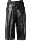 NK LEATHER CROPPED TROUSERS
