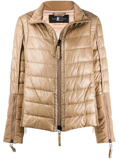 Luisa Cerano Zip-up Puffer Jacket In Brown