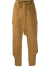 ULLA JOHNSON CARMEN CROPPED TAPERED TROUSERS