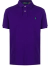 Polo Ralph Lauren Ralph Lauren Custom Slim Fit Polo T Shirt Purple In Purple