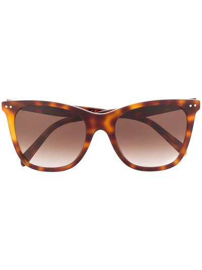 Celine Cat-eye Sunglasses In 棕色