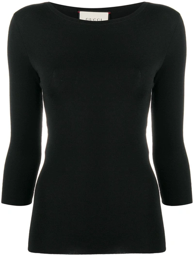 Gucci Crew-neck Jumper In Black