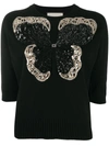 GUCCI EMBELLISHED BUTTERFLY JUMPER