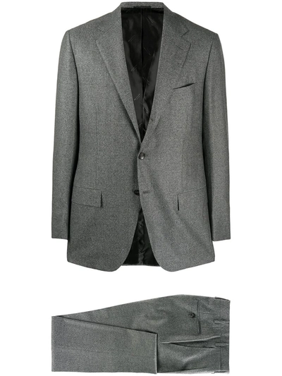 Kiton Single-breasted Suit In Grey