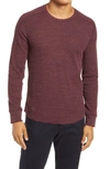 Vince Slim Fit Stretch Cotton Thermal Long Sleeve T-shirt In H Sonoma Red