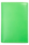 Comme Des Garçons Super Fluo Bifold Cardholder In Green