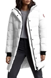 Canada Goose Alliston Packable Mid-length Down Coat In North Star White