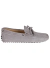 Tod's Lace Bow Detail Driving Shoes In Grey
