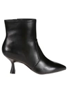 Stuart Weitzman Leather Ankle Boots In Black