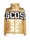 GCDS BAND-LOGO QUILTED NYLON AND KNIT DOWN JACKET,11547870