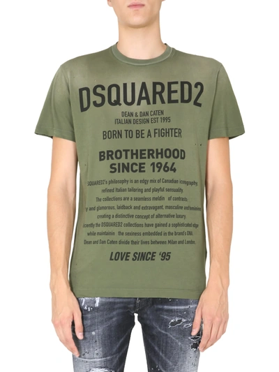 Dsquared2 Crew Neck T-shirt In Brown