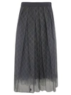 FABIANA FILIPPI LACED CHECK SKIRT,11544115