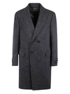 Z ZEGNA WOVEN DOUBLE-BREASTED COAT,11544012