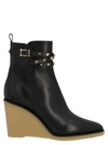 VALENTINO GARAVANI VALENTINO GARAVANI WOMEN'S BLACK ANKLE BOOTS,UW2S0Z84HWM0NO 37.5