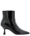 Stuart Weitzman Leather Ankle Boots In Black