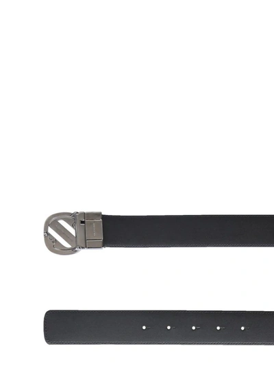 Z Zegna Reversible Belt With Logo In Black