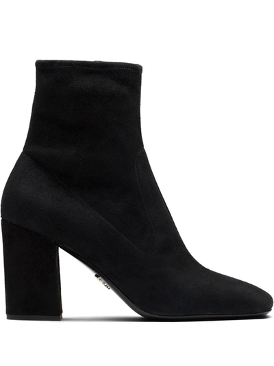 Prada Mid-heel Ankle-length Boots In Black