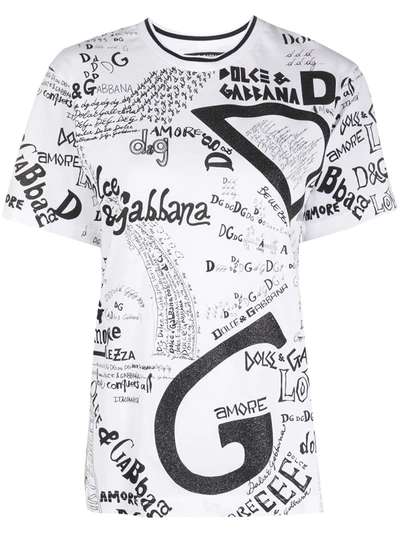 Dolce & Gabbana Dolce E Gabbana Women's F8m66tfi79ghw2mg White Cotton T-shirt