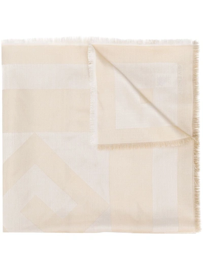 Givenchy Gold Monogram Jacquard Scarf