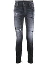 DSQUARED2 DISTRESSED-EFFECT SKINNY-FIT JEANS