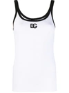 DOLCE & GABBANA LOGO PRINT SLEEVELESS TOP