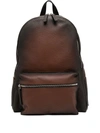 Orciani Micron Deep Leather Backpack In Brown