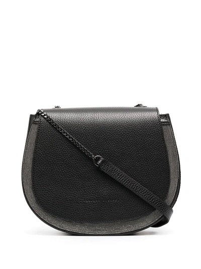 Fabiana Filippi Bead-trim Shoulder Bag In Black