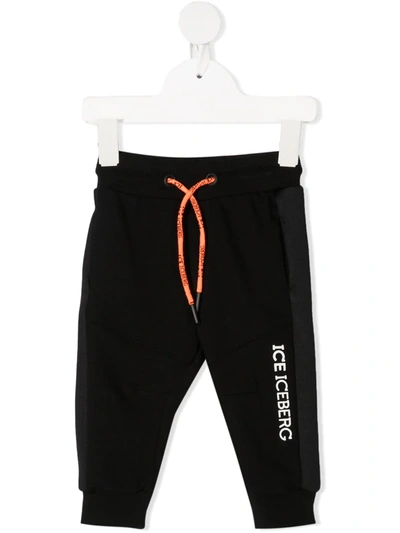 Iceberg Babies' Logo-print Track Trousers In Black