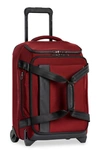 Briggs & Riley Zdx 21-inch Carry-on Upright Duffle Bag In Brick Red
