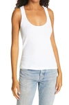 Re/done 60s Cotton Tank Top In White