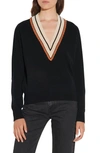 SANDRO V-NECK SWEATER,SFPPU00791