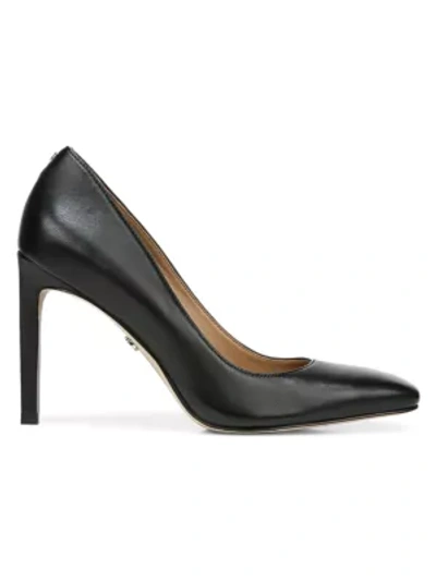 Sam Edelman Women's Beth Square Toe High Heel Pumps In Black Leather