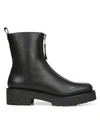 Sam Edelman Jacquie Lug-sole Leather Combat Boots In Black