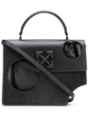 OFF-WHITE JITNEY 2.8 BLACK LEATHER HANDBAG,46470816-AABF-29CC-45F1-002748871B8E